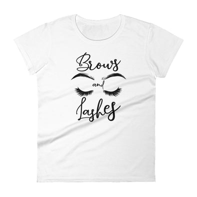 "Brows + Lashes" short sleeve t-shirt - Luxom Lash